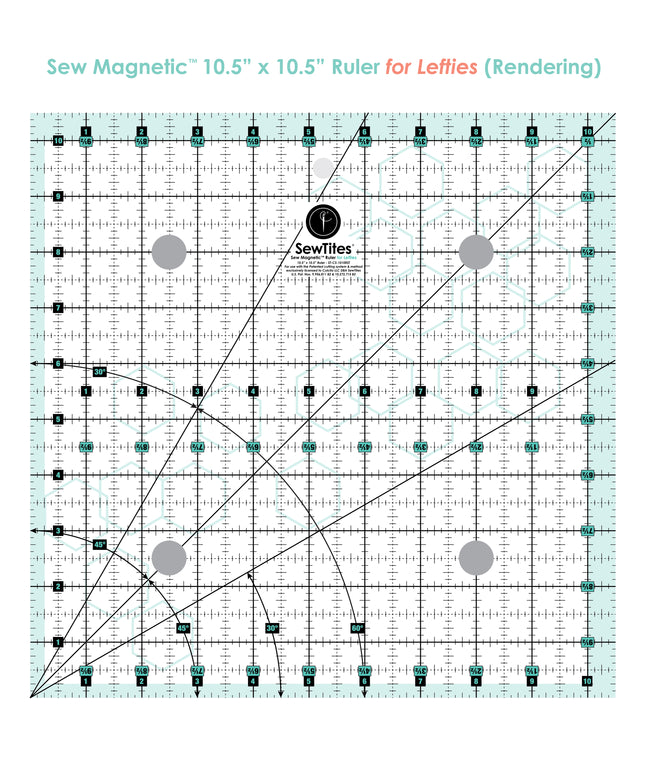 PRE-ORDER: Sew Magnetic 10.5" x 10.5" Ruler