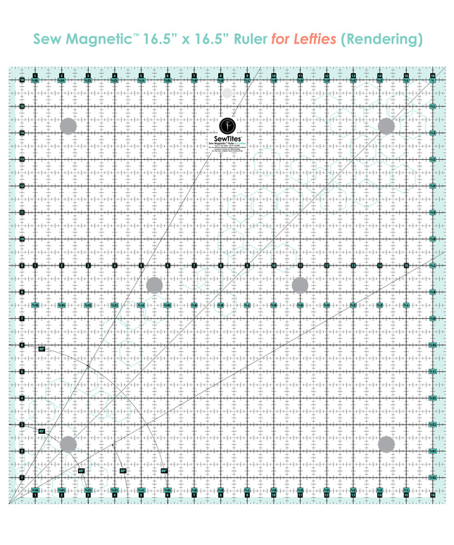 PRE-ORDER: Sew Magnetic 16.5" x 16.5" Ruler