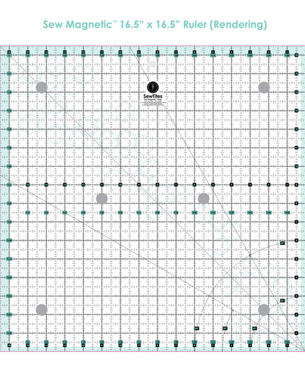 PRE-ORDER: Sew Magnetic 16.5" x 16.5" Ruler