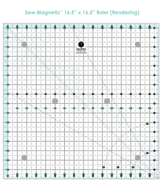PRE-ORDER: Sew Magnetic 16.5" x 16.5" Ruler