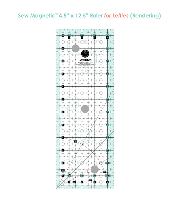 PRE-ORDER: Sew Magnetic 4.5" x 12.5" Ruler