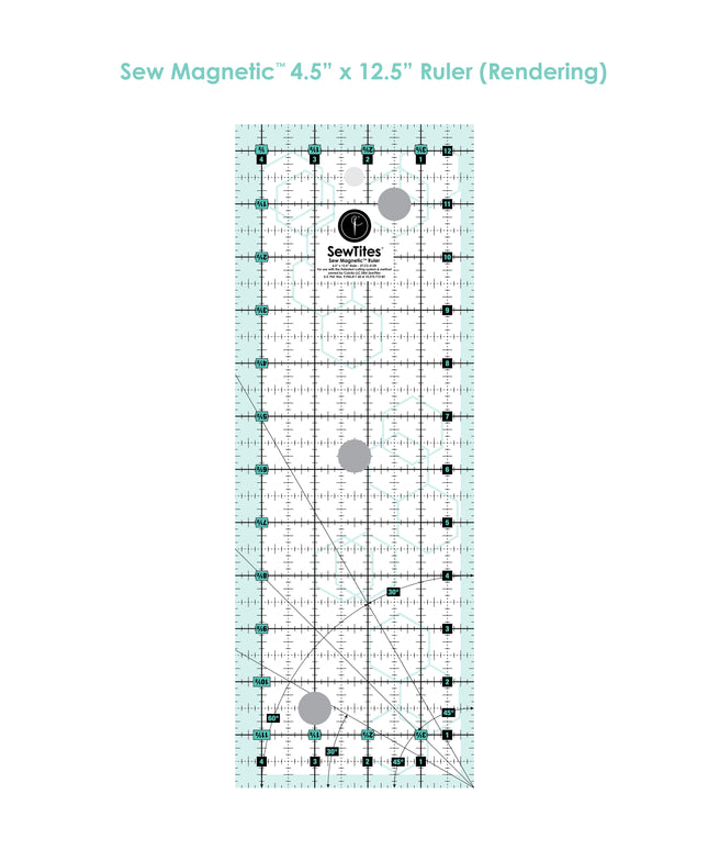 PRE-ORDER: Sew Magnetic 4.5" x 12.5" Ruler