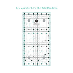 PRE-ORDER: Sew Magnetic 6.5" x 12.5" Ruler by SewTites