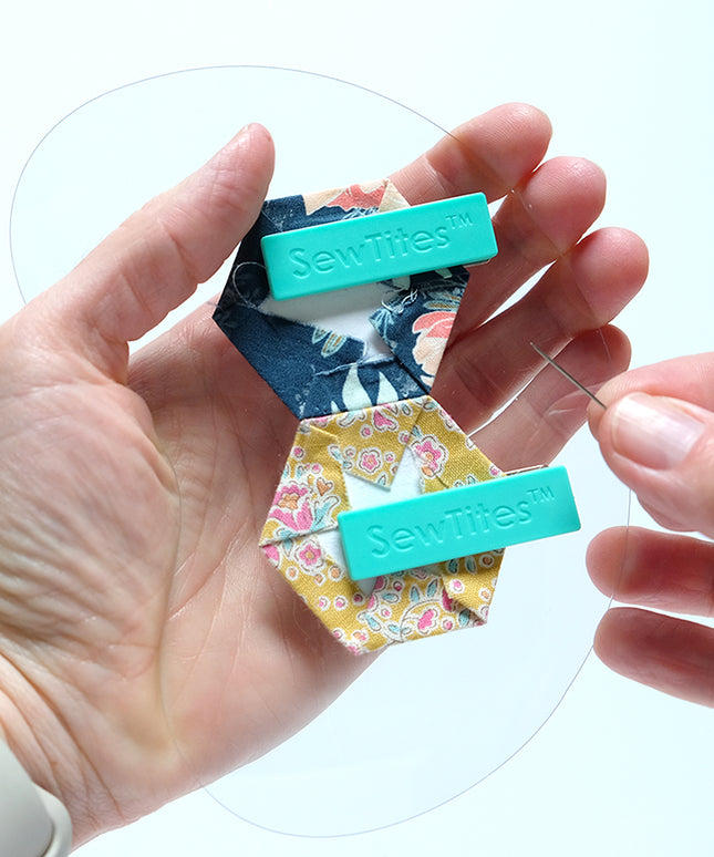 SewTites Paleta de piezas de papel inglés para costura con parte posterior plana